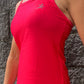 Gmaxx BREEZE 'Hot Pink' Strappy Back Sports Top