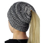 Pony Tail Beanies. Beat the winter blues. Assorted Colours.